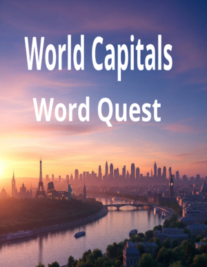 World Capitals Word Quest – 64 Large Print Word Searches (Digital)