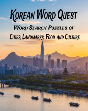 Korean Word Quest – 64 Large Print Word Searches (Digital)