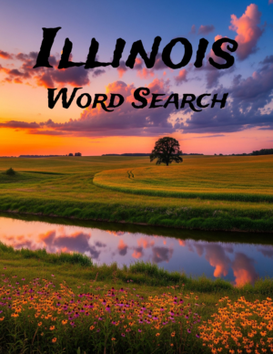 Illinois - 64 Large Print Word Searches (Digital)