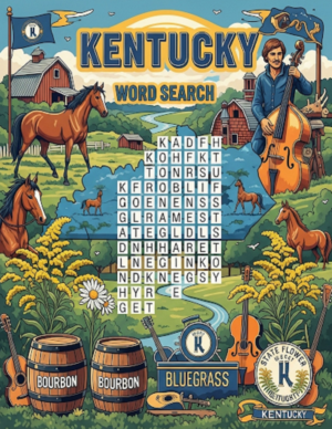 Kentucky - 64 Large Print Word Searches (Digital)