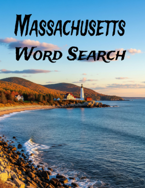 Massachusetts - 64 Large Print Word Searches (Digital)