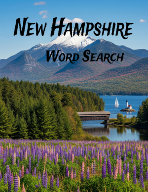 New Hampshire - 64 Large Print Word Searches (Digital)