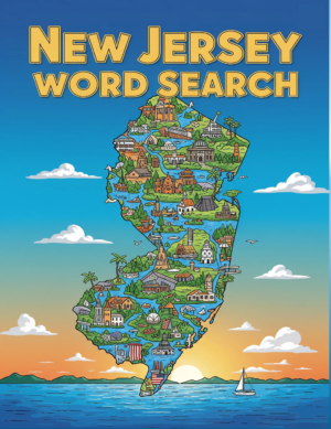 New Jersey - 64 Large Print Word Searches (Digital)