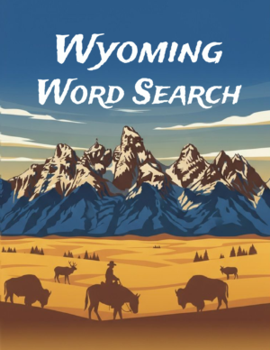 Wyoming - 64 Large Print Word Searches (Digital)